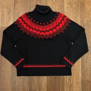 Pendleton Women's Fair Isle 100 % Merino Wool Turtleneck Sweater Nordic Ladies L